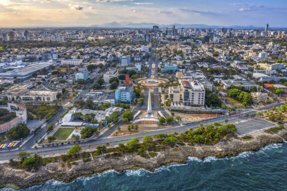 An aerial view of Santo Domingo in the Dominican Republic.