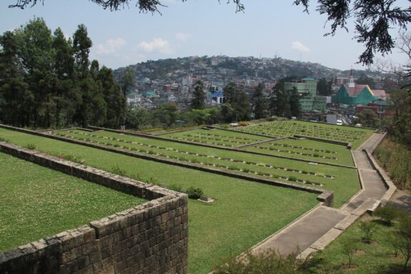 A view of graves at the war cemetery in Kohima, the capital of Nagaland.