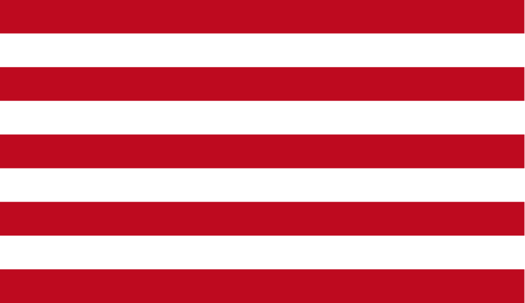 Flag of the Majapahit Empire with red and white horizontal stripes.