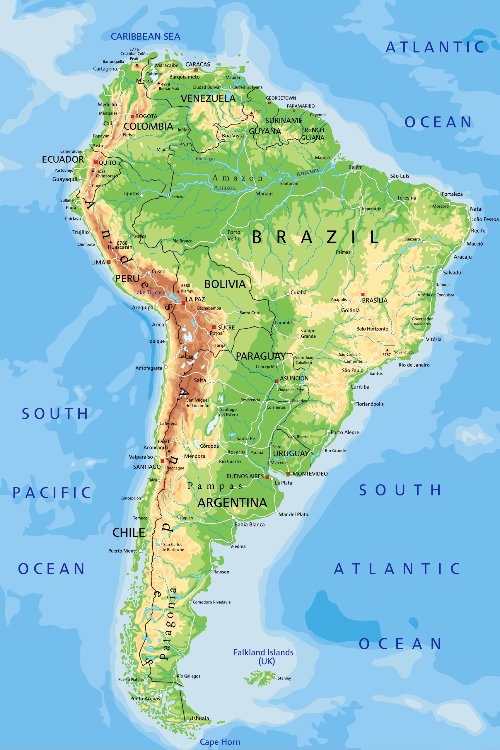 South America Map