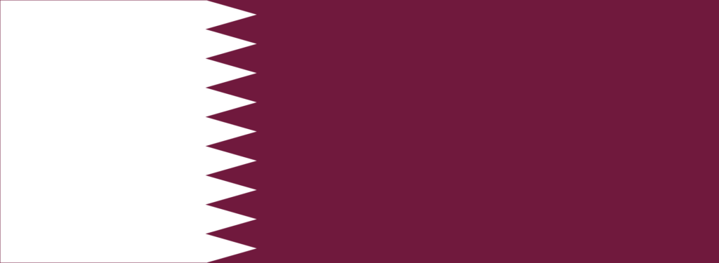 A maroon flag with a white serrated band on the left side.