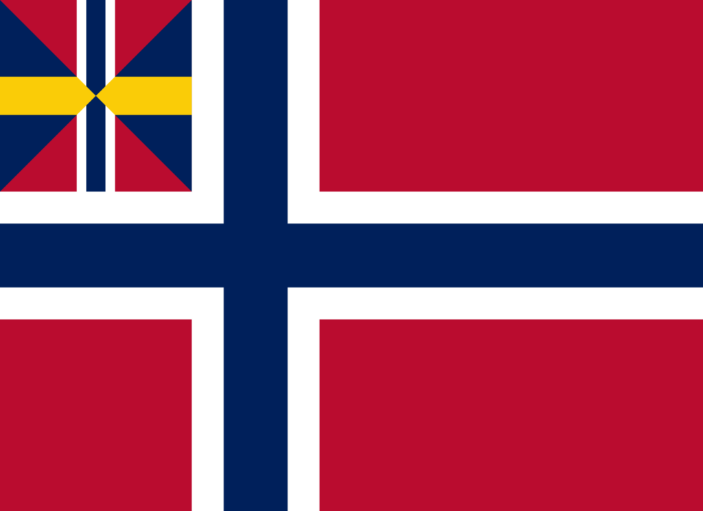 Union badge with Norway flag on a red background.