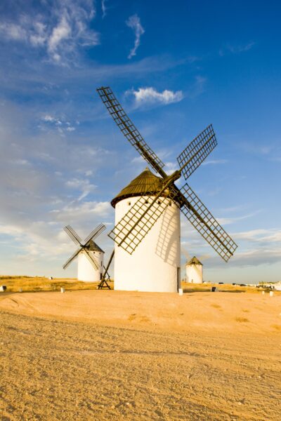 The iconic windmills of Campo de Criptana.