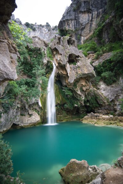 The green expanse and waterfall of Cazorla