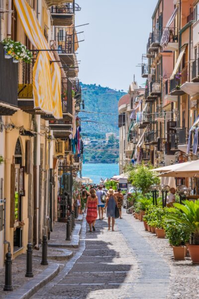 Narrow street in Cefalù's