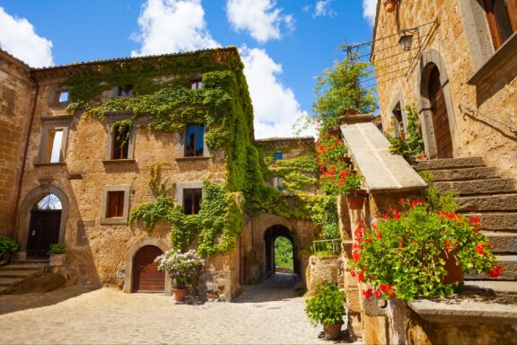 The main gate to Civita di Bagnoregio's