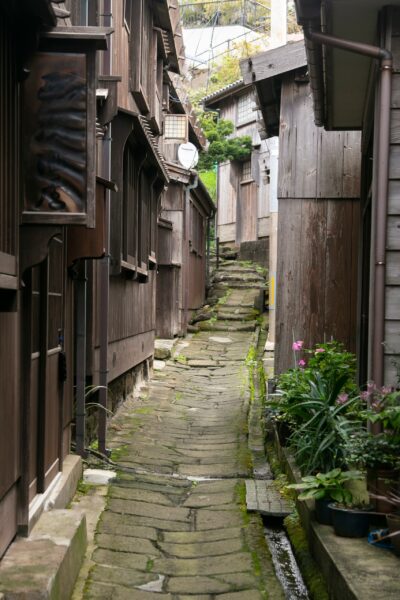 Narrow streets of Sado Island