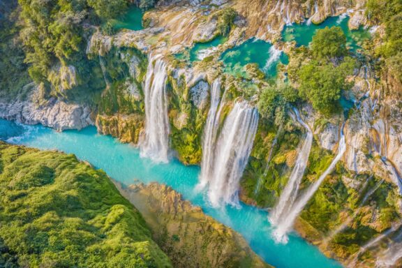 Huasteca Potosina's lush landscapes and cascading waterfalls