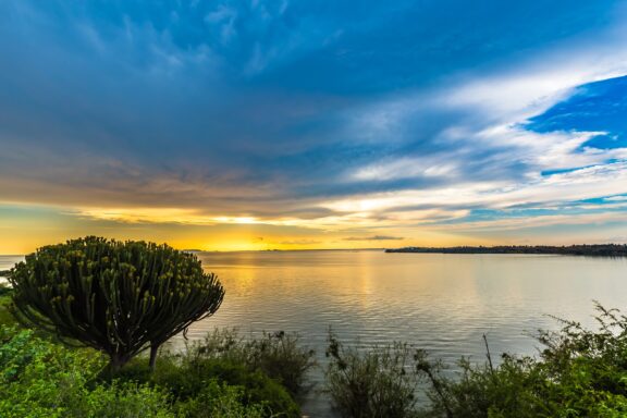 Sunset at lake victoria/kenya