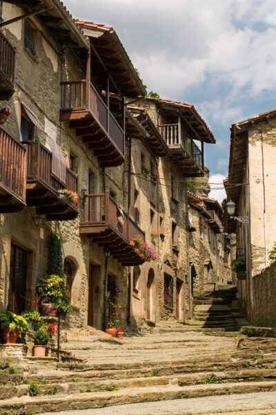 Cobbled alleys in Rupit's village, a timeless village charm