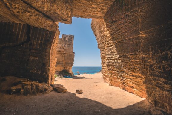 Stone Cave on Favignana Island