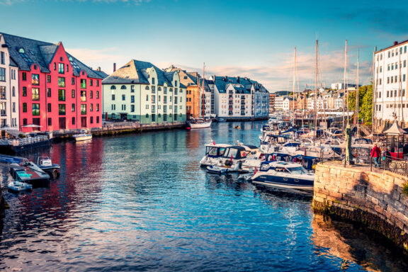 Ålesund City, known for its Art Nouveau architecture