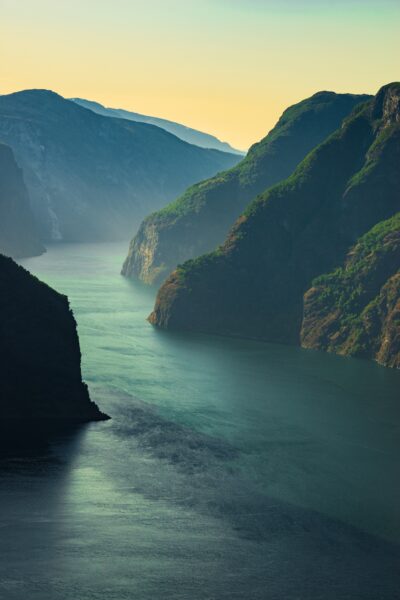 Aurlandsfjellet's panorama, framing fjords and valleys in nature's artistry