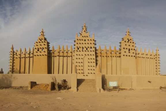 Big Mosque traditional mud building in Djenne, Mali