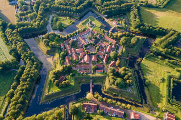 The meticulously restored fortifications of Bourtange