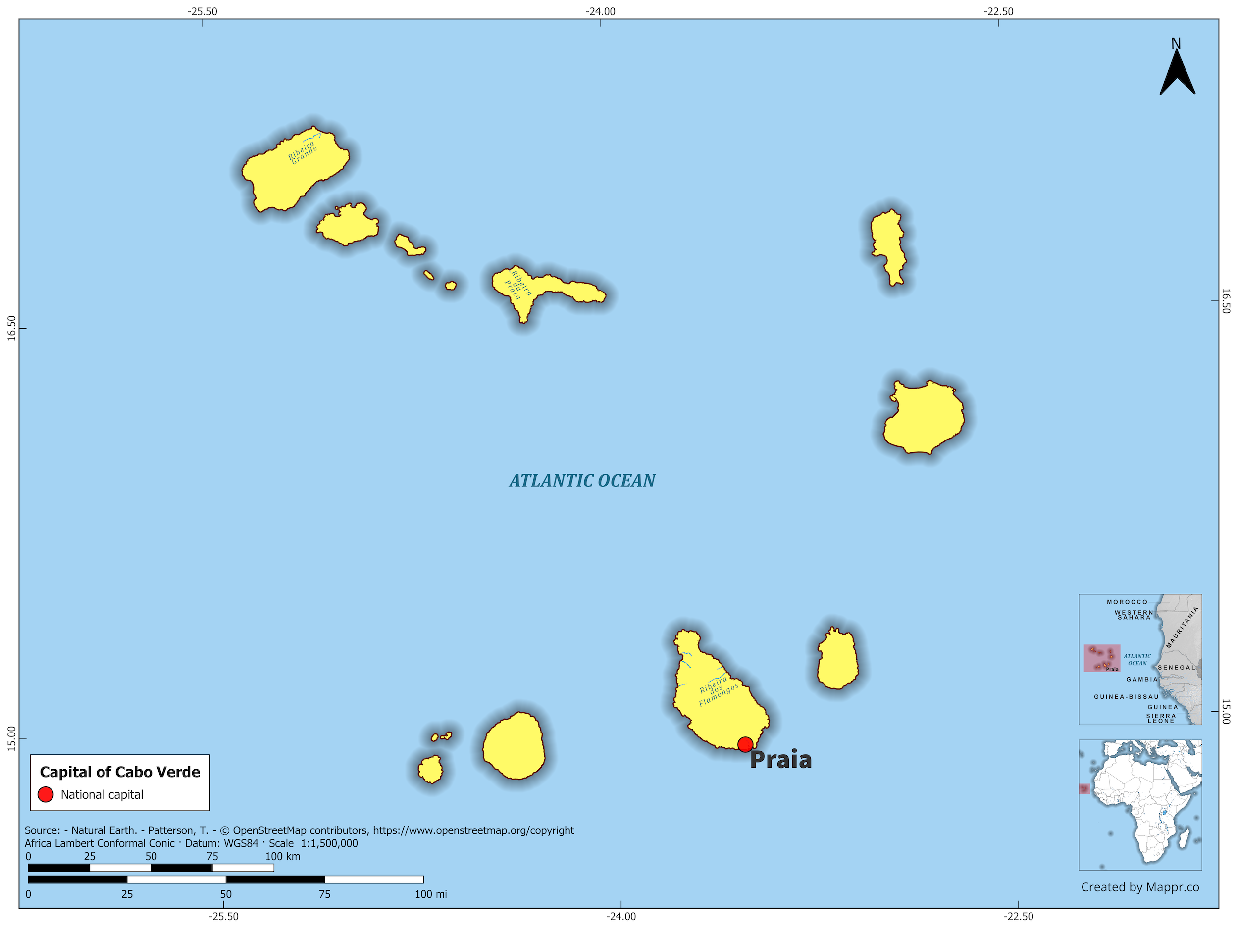 Cabo Verde Maps Mappr