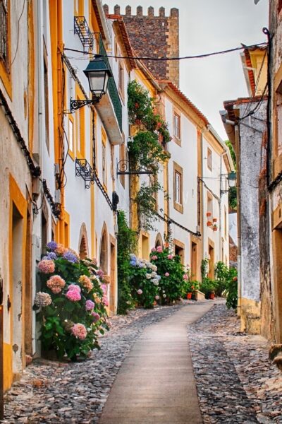 A typical street in alentejo s villages castelo de vide portugal