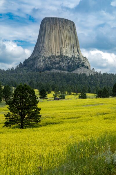 The unique volcanic rock monolith, Devil's Tower