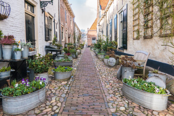 A well-preserved medieval street of Elburg