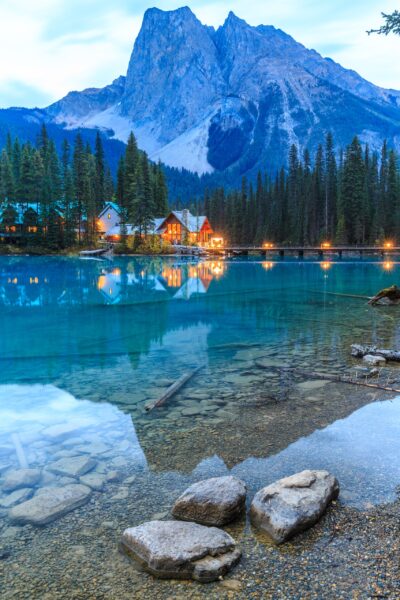 Emerald Lake's vivid turquoise waters