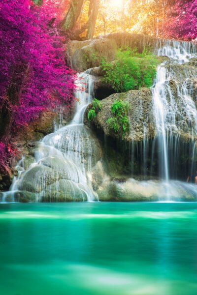 Liquid jewels, the tiered pools of Erawan