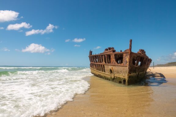 The SS Maheno shipwreck on Fraser Island (K'Gari)