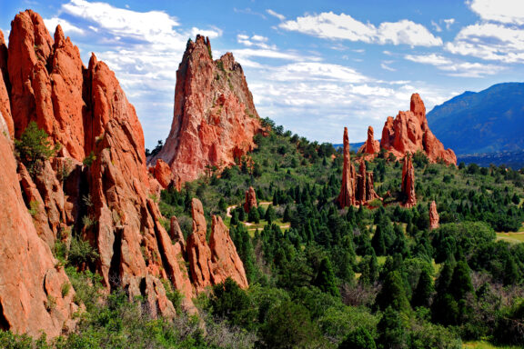 The red rock formations of Garden of the Gods