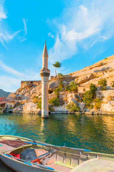 Halfeti, the submerged old town on the Euphrates River