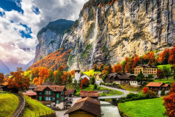 The cascading beauty of Lauterbrunnen Valley