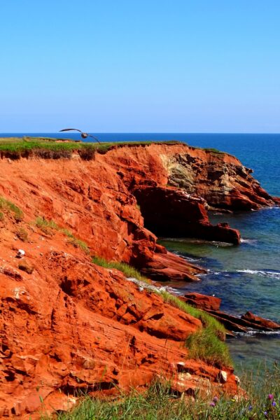 The red cliffs of Îles de la Madeleine