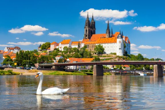 Meissen, view of the Albrechtsburg castle