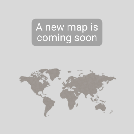 Map showing Togo's location on a globe, highlighted in red on the African continent.