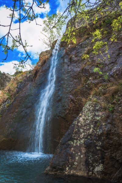 The tranquil flow of Penha Garcia Waterfall