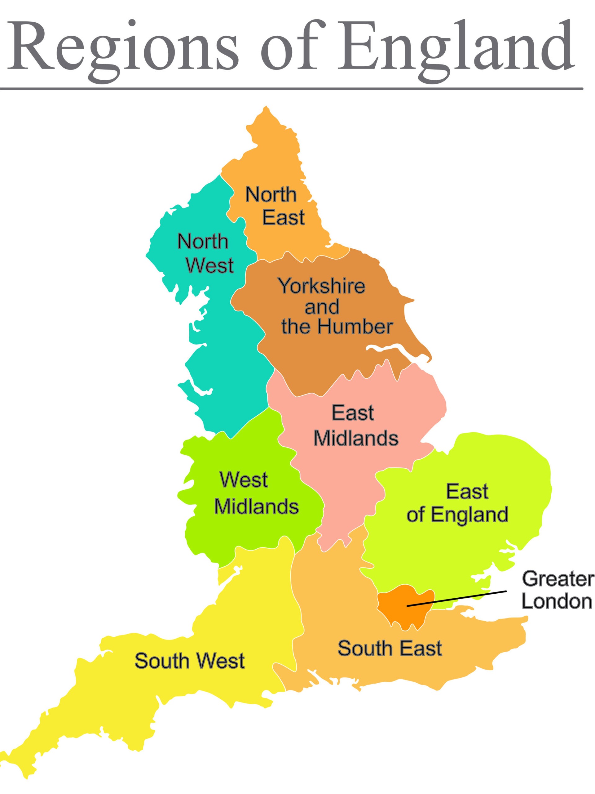 Map Of The Regions Of Uk England Regions Map LCKM