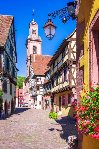 Riquewihr, featuring colorful facades and timeless allure