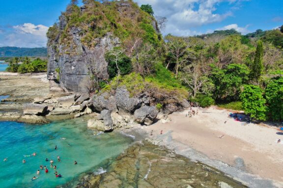 The coastal area of Mal Pais, renowned for world-class surf breaks