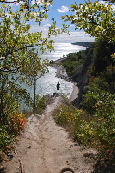 The towering Scarborough Bluffs