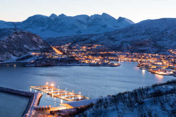 Skjervøy, an island community with a rich fishing heritage and mountainous backdrop