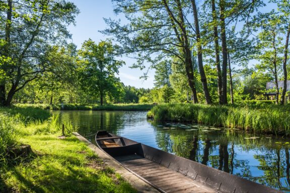 Canoe by the Water in Spreewald Biosphere Reserve Spreewald Biosphere Reserve, a natural labyrinth