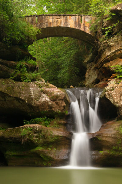 The canvas of cascading falls and verdant gorges of Hocking Hills