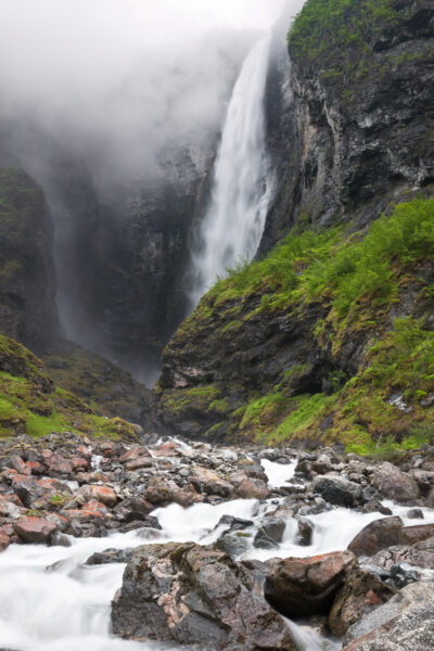 Vettisfossen's spectacle, nature's unbridled power cascading in Norway's tallest freefall