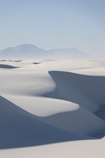 The vast gypsum dune field of White Sands