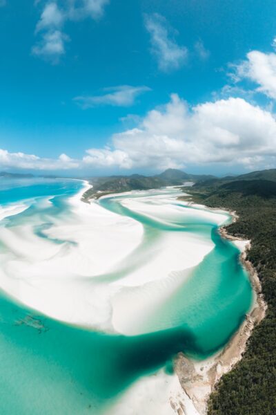 The pristine sands and swirling turquoise seas of Whitehaven Beach