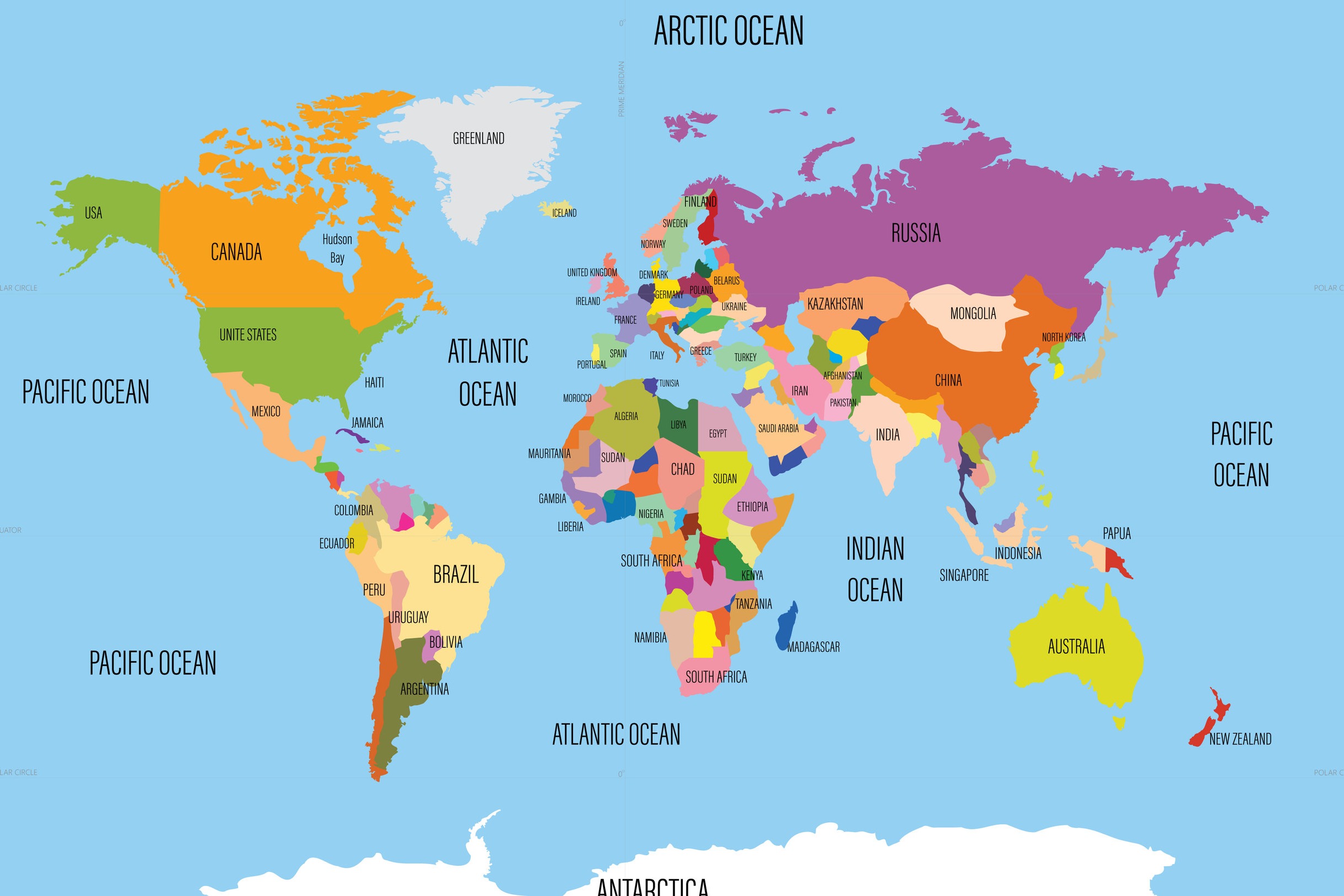 Picture Of World Map With Continents And Oceans Labeled Infoupdate