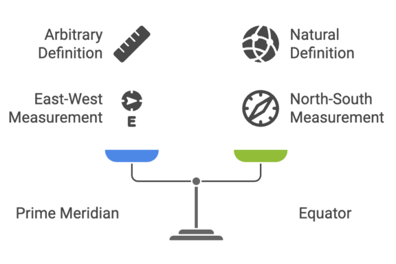Comparing Prime Meridian and Equator