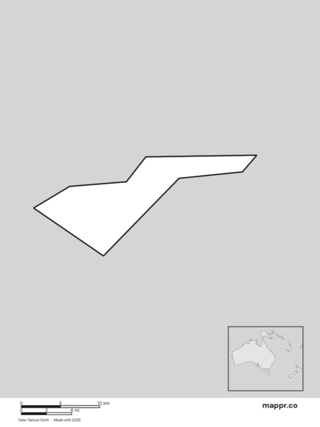 Blank political map of American Samoa showing its international borders without labels (black and white).