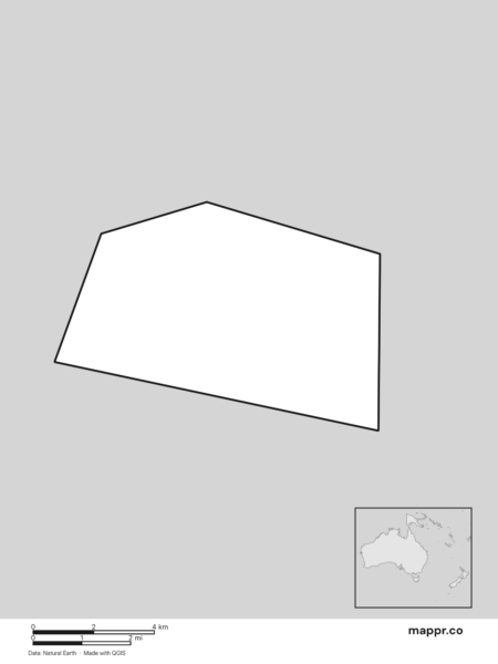 Blank political map of Cook Islands showing its international borders without labels (black and white).