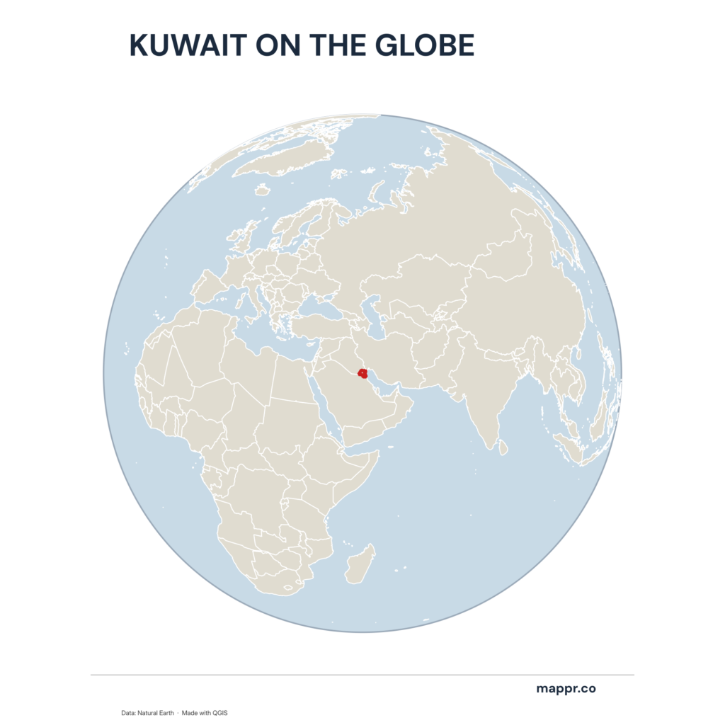 Kuwait Maps — Free Printable Maps of Kuwait | Mappr