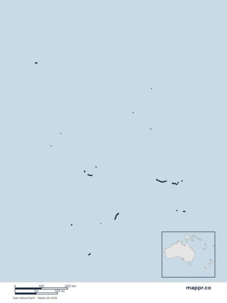 Blank political map of Marshall Islands showing its international borders without labels.