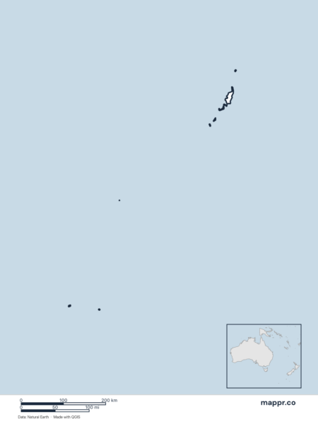 Blank political map of Palau showing its international borders without labels.